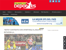 Tablet Screenshot of nuestrosdeportes.com